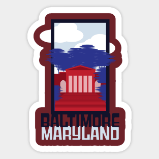 Baltimore Skyline T-Shirt Sticker